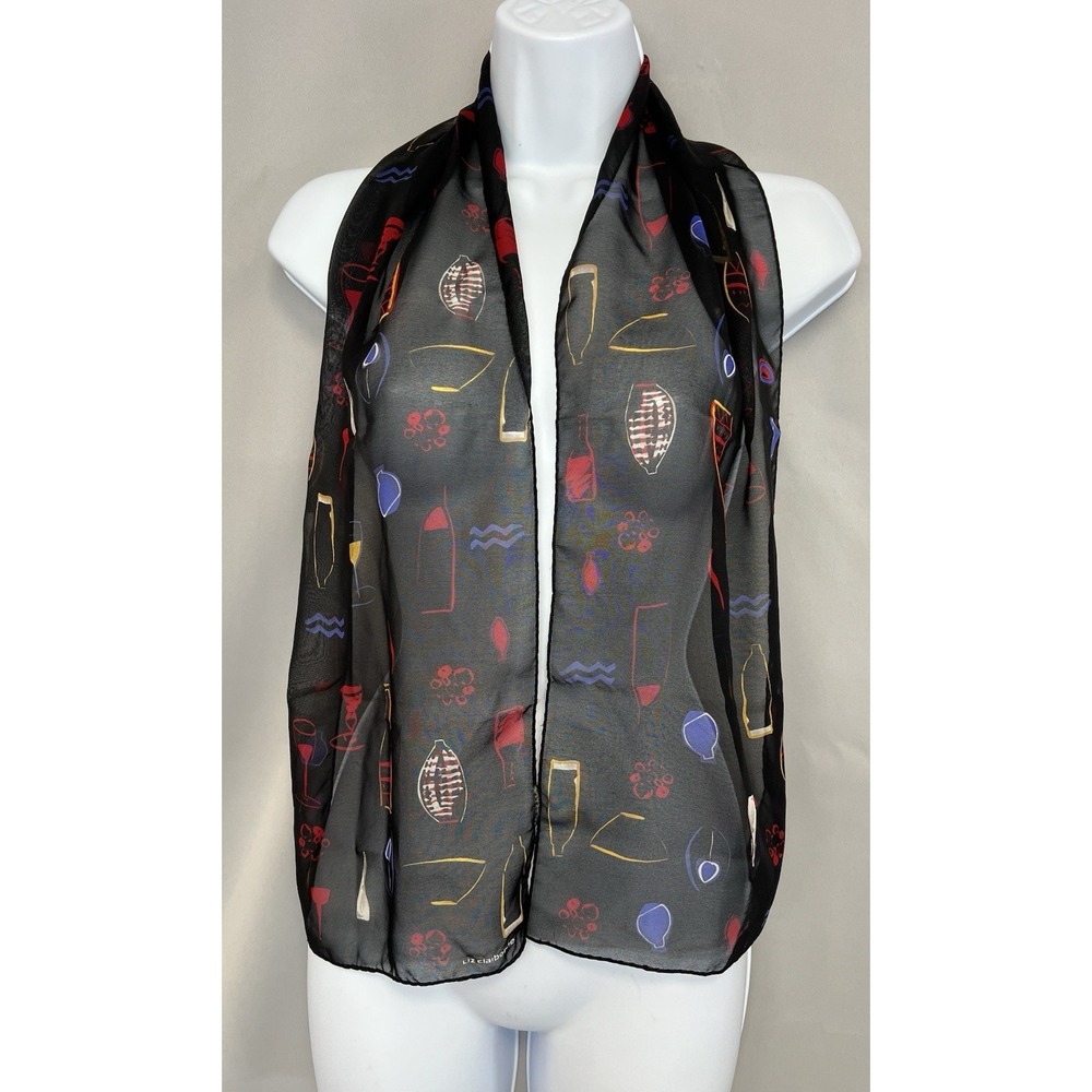 Liz Claiborne Women's Scarf‎ Rectangle Black 52x10